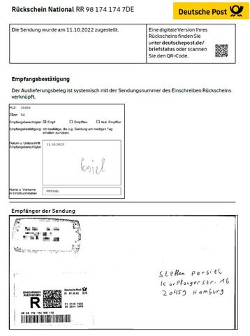 Preise und Gebühren für Einschreiben mit Rückschein im Überblick