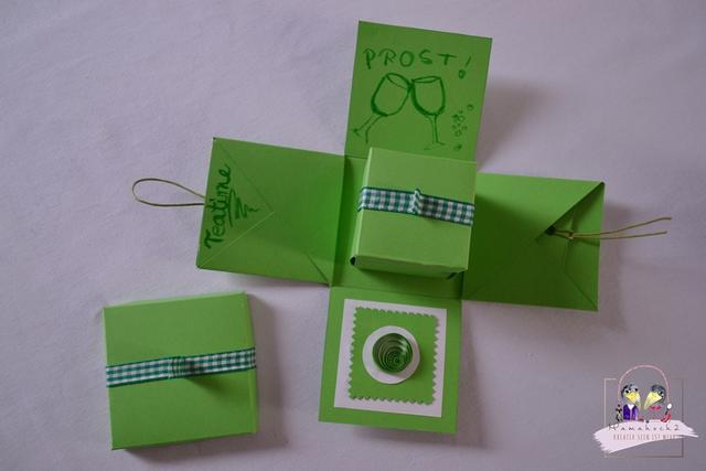 Materialliste für die selbstgemachte Explosionsbox - alles, was du brauchst