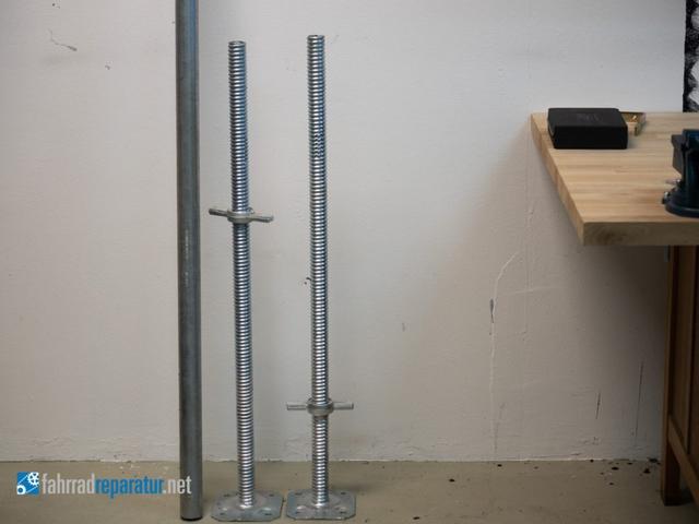 Kreative Lösung: Fahrrad Montageständer aus Gerüststange selber bauen