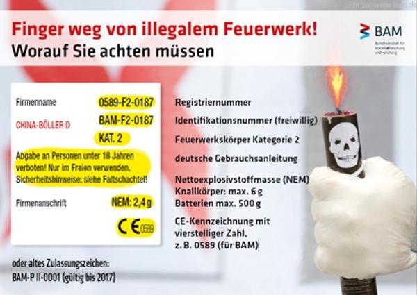 Richtiger Kauf von Böllern: Auf die Kennzeichnung achten Richtiger Kauf von Böllern: Auf die Kennzeichnung achten