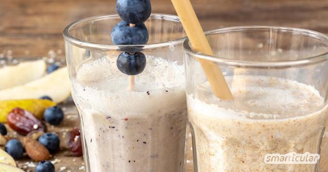 Frühstück to go: Selbstgemachte Müslidrinks als Trinkmahlzeit Frühstück to go: Selbstgemachte Müslidrinks als Trinkmahlzeit