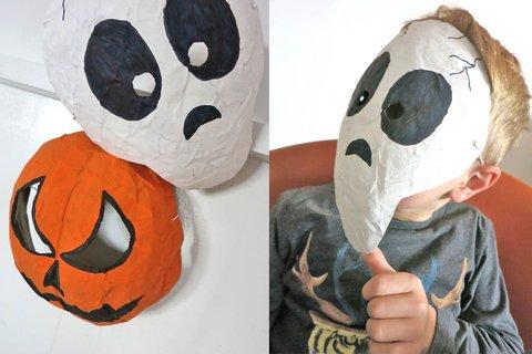 Selbstgemachte Pappmaché-Masken für Halloween: So geht Selbstgemachte Pappmaché-Masken für Halloween: So geht