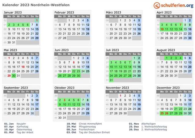 Wann starten die Herbstferien in NRW im Jahr 2023?