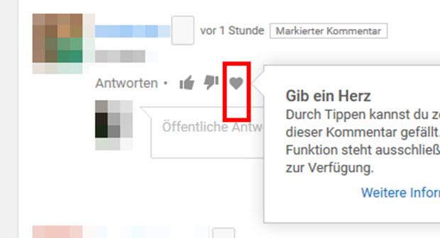 Die Bedeutung eines markierten Kommentars bei YouTube erklärt