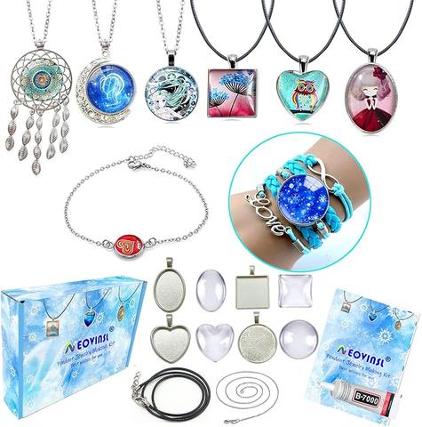 Schmuckbastelset für Kette selber machen: Einfache Gestaltung mit allem Zubehör