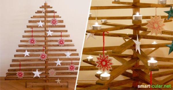 Nachhaltige Weihnachtsbaum Alternativen: Holzreste für individuelle Tannenbäume