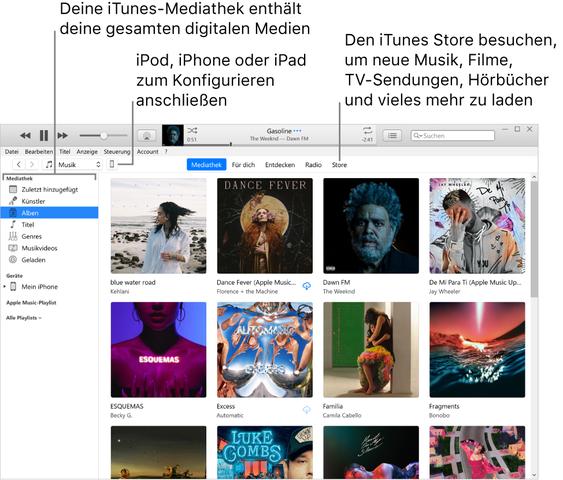 Entdecke die Vielfalt von iTunes: Musik, Filme, Hörbücher und mehr