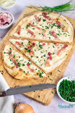 Leckerer Flammkuchen mit selbstgemachtem Teig: Ein Genuss für die Sinne Leckerer Flammkuchen mit selbstgemachtem Teig: Ein Genuss für die Sinne