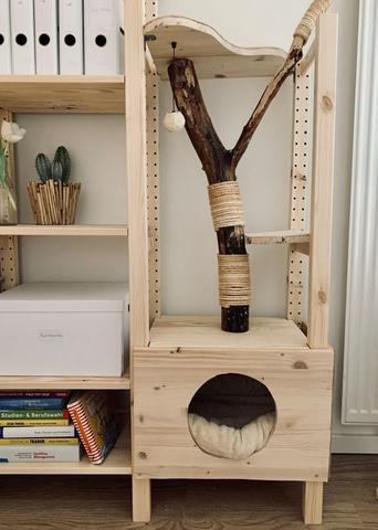 Ikea Hacks: Kratzbaum selber bauen mit Kallax, Lack, Ivar und Frosta Ikea Hacks: Kratzbaum selber bauen mit Kallax, Lack, Ivar und Frosta