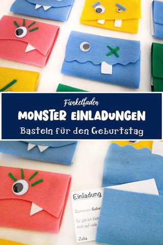 Monster Einladungen: Basteln Sie lustige und kreative Einladungen zum Kindergeburtstag Monster Einladungen: Basteln Sie lustige und kreative Einladungen zum Kindergeburtstag