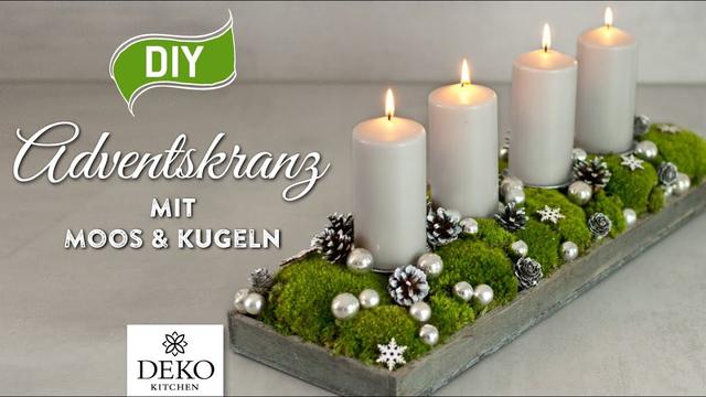 Länglicher Adventskranz: Moderne Ideen für selbstgemachte Weihnachtsdeko Länglicher Adventskranz: Moderne Ideen für selbstgemachte Weihnachtsdeko