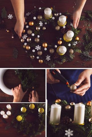 Adventskranz selber machen: Kreativer DIY-Trend für längliche Gestecke Adventskranz selber machen: Kreativer DIY-Trend für längliche Gestecke