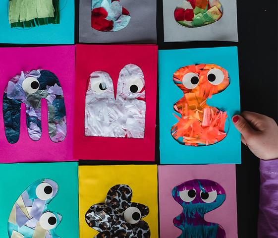 Monster Einladungen basteln: Eine Schnipselparty! Monster Einladungen basteln: Eine Schnipselparty!