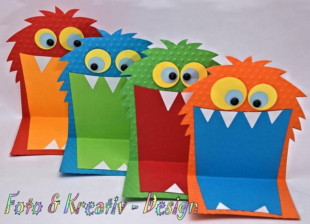 Monster Einladungen: Lustige Bastelidee für den Kindergeburtstag Monster Einladungen: Lustige Bastelidee für den Kindergeburtstag