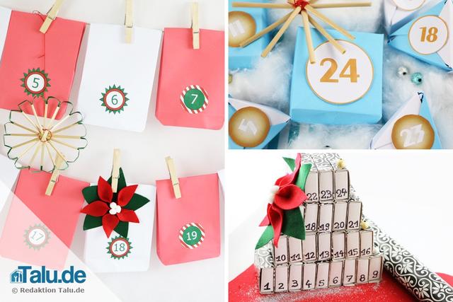 Weihnachtskalender selber basteln: 8 kreative Ideen für DIY-Adventskalender Weihnachtskalender selber basteln: 8 kreative Ideen für DIY-Adventskalender