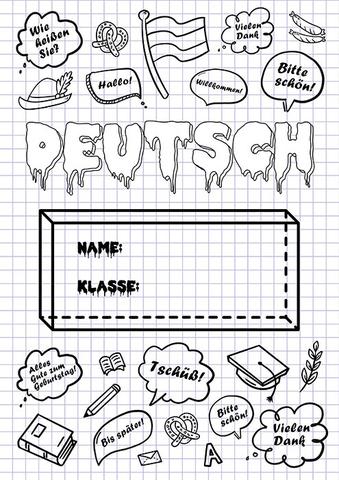 Einzigartiges Deckblatt für Deutsch selbst gestalten - Mit Pinsel und Farben zum individuellen Hefter Einzigartiges Deckblatt für Deutsch selbst gestalten - Mit Pinsel und Farben zum individuellen Hefter
