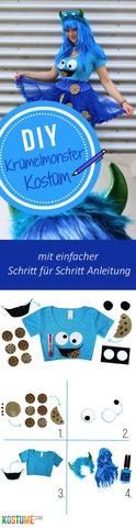 Schritt-für-Schritt-Anleitung: So kannst du ein Krümelmonster-Kostüm selber machen