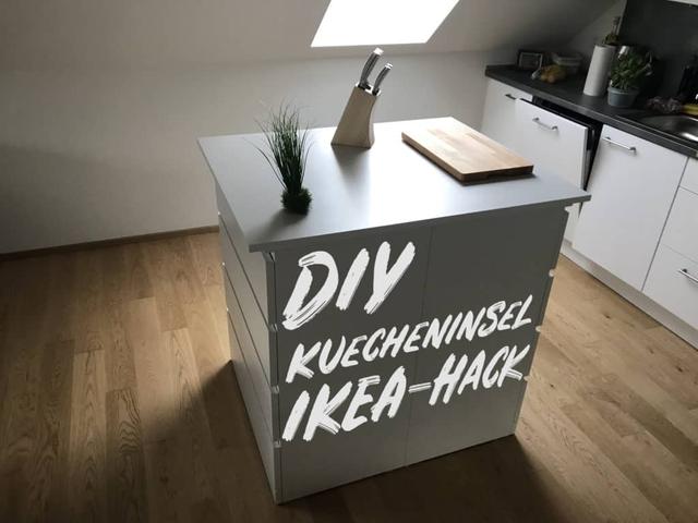 Kücheninsel selber bauen mit IKEA: Platz zum Backen und für Kochbücher Kücheninsel selber bauen mit IKEA: Platz zum Backen und für Kochbücher