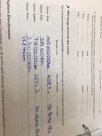 Aufwand in Zeit für das Licht, um von der Sonne zur Erde zu gelangen Aufwand in Zeit für das Licht, um von der Sonne zur Erde zu gelangen