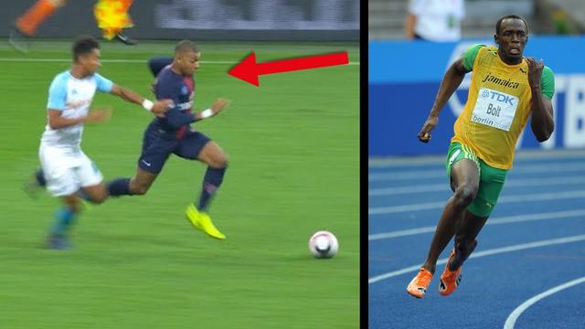 Mbappé vs. Usain Bolt: Wer ist schneller? Mbappé vs. Usain Bolt: Wer ist schneller?
