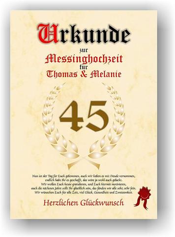 Die Bedeutung der Messinghochzeit – 45 Jahre verheiratet Die Bedeutung der Messinghochzeit – 45 Jahre verheiratet