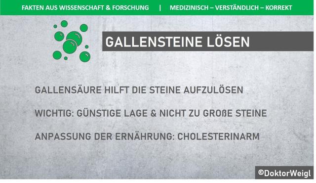 Welche Medikamente können Gallensteine auflösen?