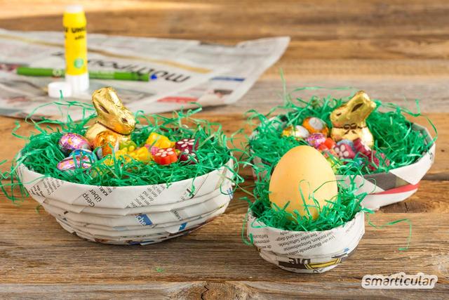 Nachhaltige und kreative Osterbastelideen: Osternester selber basteln ...