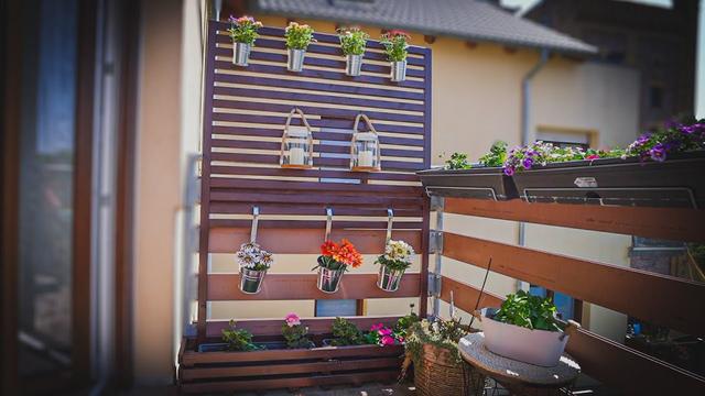Ohne Bohren Balkon Sichtschutz seitlich selber bauen Sieu Thi Do Noi