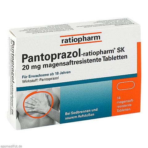 Informationen zur Packung und weitere Details zu Pantoprazol-ratiopharm® SK 20 mg Informationen zur Packung und weitere Details zu Pantoprazol-ratiopharm® SK 20 mg