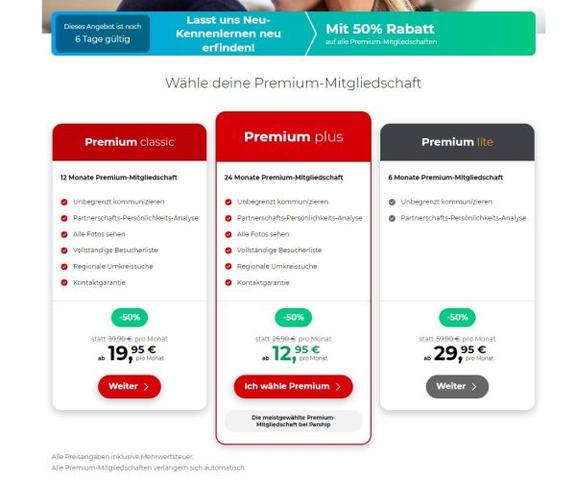 Parship Abo-Preise für Frauen: Welches Angebot ist am sinnvollsten? Parship Abo-Preise für Frauen: Welches Angebot ist am sinnvollsten?