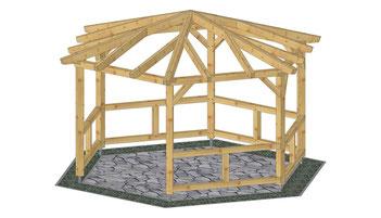 Pavillon aus Holz selber bauen SchrittfürSchrittAnleitung & Bauplan
