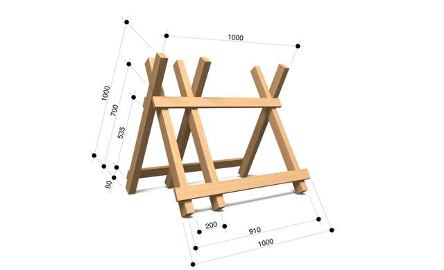 Sicher und effizient: Selbstgebauter Sägebock für das Kaminholzmachen Sicher und effizient: Selbstgebauter Sägebock für das Kaminholzmachen
