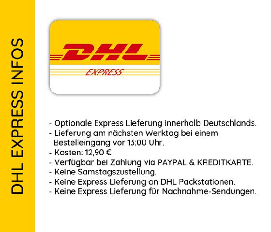 Expressversand mit DHL: Lieferung am nächsten Tag Expressversand mit DHL: Lieferung am nächsten Tag