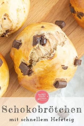 Schnelles Rezept für himmlische Schokobrötchen aus Hefe und Backpulver Schnelles Rezept für himmlische Schokobrötchen aus Hefe und Backpulver
