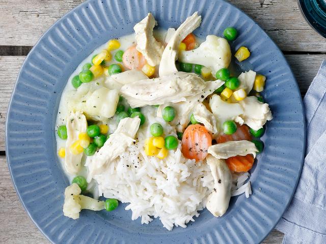 Resteverwertung leicht gemacht: Mein schnelles Hühnerfrikassee Rezept Resteverwertung leicht gemacht: Mein schnelles Hühnerfrikassee Rezept