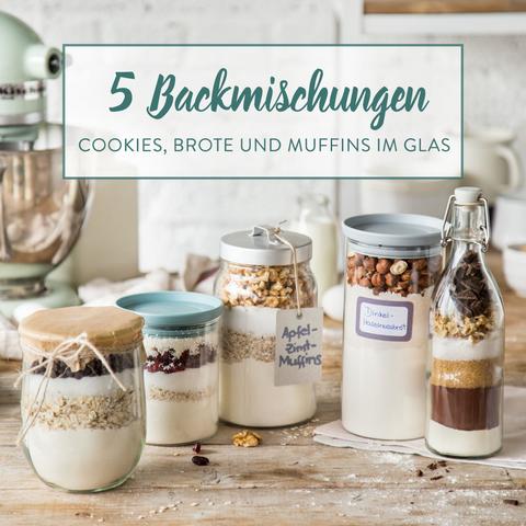 Backmischungen im Glas: Einfach zubereiten und lange haltbar Backmischungen im Glas: Einfach zubereiten und lange haltbar