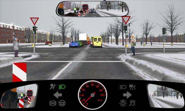 Richtige Vorgehensweise beim Weiterfahren in gerader Richtung Richtige Vorgehensweise beim Weiterfahren in gerader Richtung