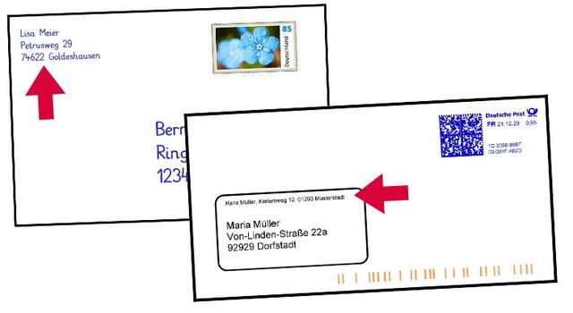 Die richtige Beschriftung von Briefen: Empfänger und Absender