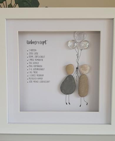 Persönliches Andenken: Steinbild zur Hochzeit selber machen