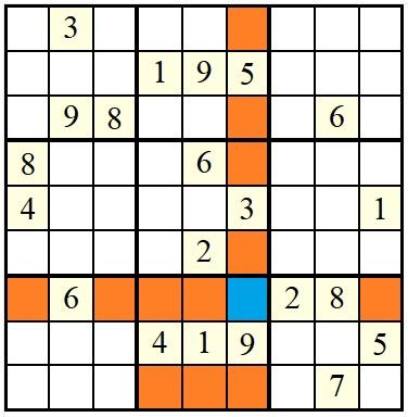 Wie funktioniert die Methode des nackten Einers im Sudoku? Wie funktioniert die Methode des nackten Einers im Sudoku?