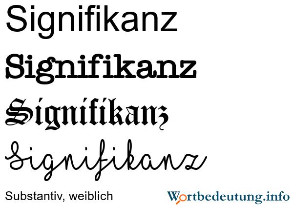Signifikanz und Bedeutung