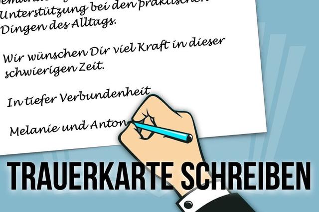 Die richtige Anschrift für eine Kondolenzkarte