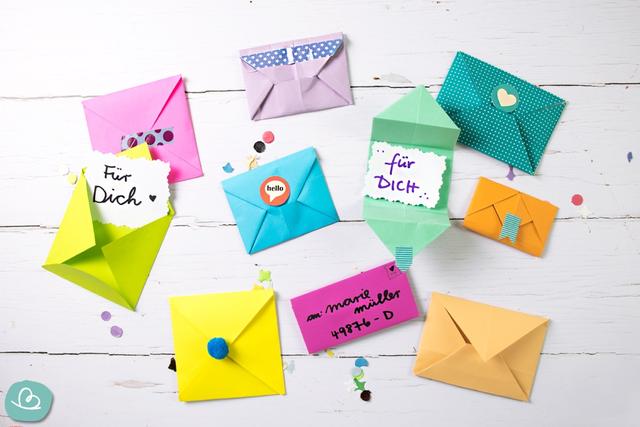 Bastelanleitung für individuelle Umschläge: So einfach geht Bastelanleitung für individuelle Umschläge: So einfach geht