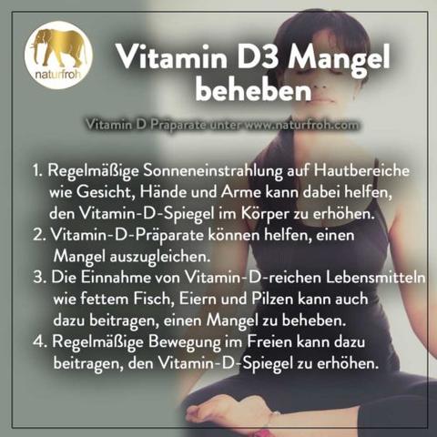 Behandlungszeit für Vitamin-D-Mangel: Abhängig vom Serumspiegel