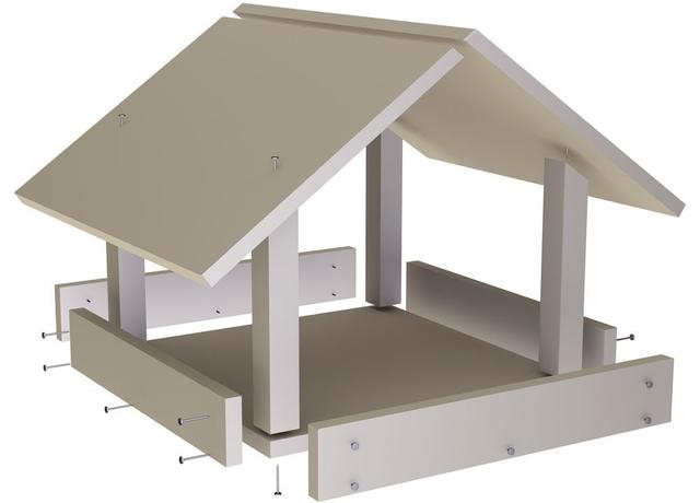 Vogelfutterhaus mit Silo selber bauen Kostenlose Anleitung für