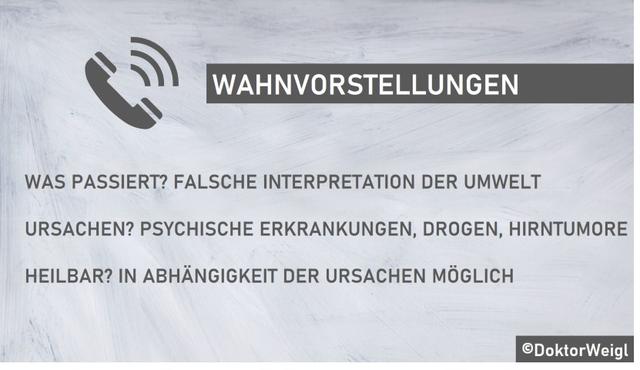 Ursachen und Zusammenhang von Wahnvorstellungen mit psychischen und körperlichen Erkrankungen Ursachen und Zusammenhang von Wahnvorstellungen mit psychischen und körperlichen Erkrankungen