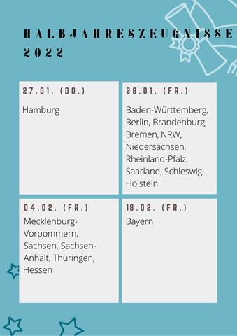 Schüler aufgepasst: Wann ist das Halbjahreszeugnis? Schüler aufgepasst: Wann ist das Halbjahreszeugnis?