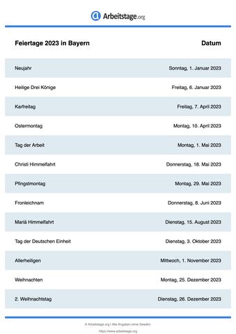 Feiertagsplanung leicht gemacht: Wann ist der nächste freie Tag in Bayern? Feiertagsplanung leicht gemacht: Wann ist der nächste freie Tag in Bayern?