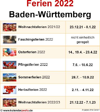 Wichtige Informationen zu den Herbstferien in Baden-Württemberg Wichtige Informationen zu den Herbstferien in Baden-Württemberg