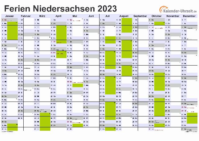 Zeugnisferien 2023 in Niedersachsen: Zeugnisferien 2023 in Niedersachsen: